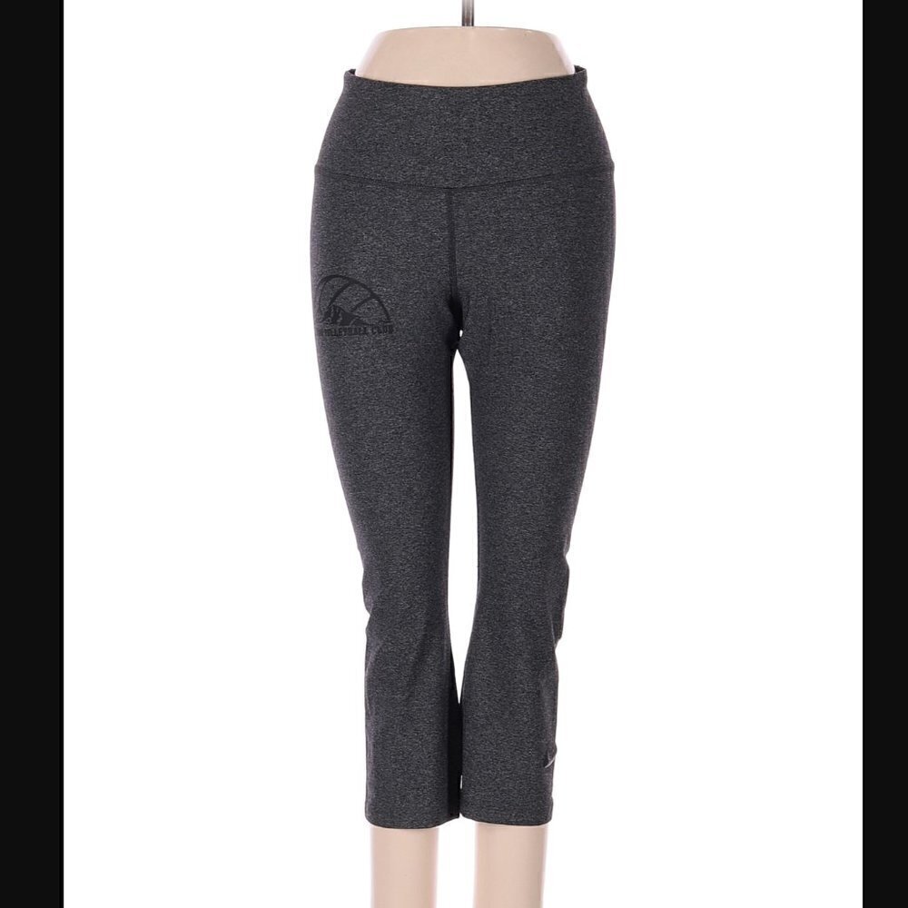 Nike Women's Size Medium Cropped Leggingsâ Dark Gray Mt. Hood Volleyball Club